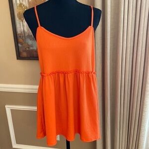 White Birch Spaghetti Strap Babydoll Tank Medium NWOT